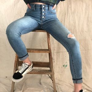 Old Navy girls high waisted skinny jeans size 14